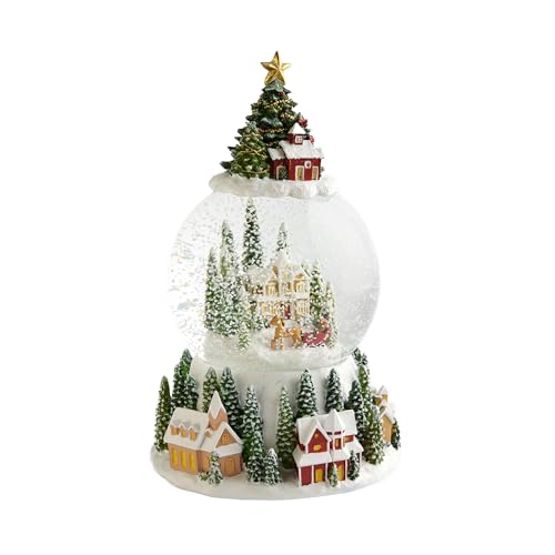 home&you - Schneekugel Jollyville, mit Spieluhr, Weihnachtsdeko,...