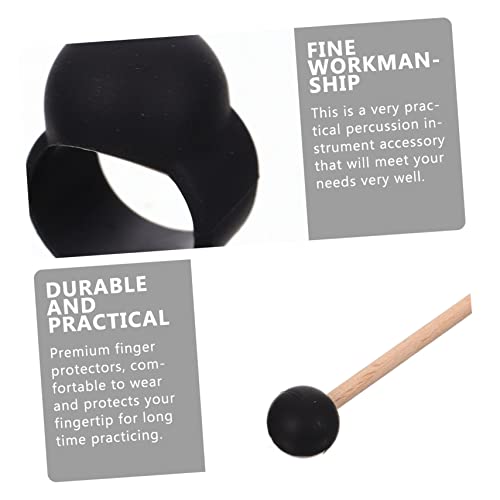 Conjunto de protectores para dedos y baquetas para batería Ethereal de BESTonZON, accesorios cómodos y duraderos para entusiastas de la percusión miniatura 4