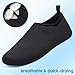 Men Women Water Shoes Quick-Dry Aqua Socks Barefoot Slip-on Summer Slippers for Beach Swim Sport Surf Yoga Exercise Black