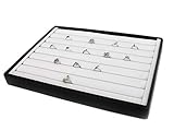 Vorlagebrett Schmuckkasten Schmucklade Schmuckdisplay Schaukasten schwarz/weiss für Ringe