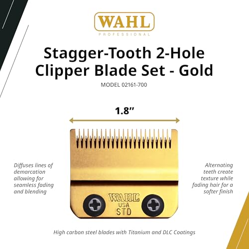image for Wahl Professional Stagger Tooth Gold Bladeset, High-Precision Replacem