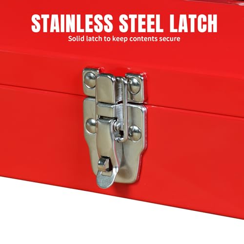 BIG RED TB102 Torin 40,64 cm Estilo Telhado Portátil Caixa de Ferramentas de Aço com Fecho de Metal