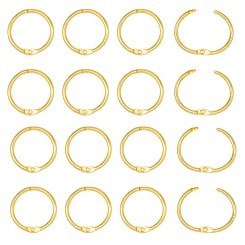 Image of Satra Traders Metal Book Binder Rings - Durable Loose Leaf Rings for Index Cards, Flashcards, Keychains, Scrapbooks & Office Organization - Easy to Open & Close | Size : 31mm | Qty : 10pcs (Silver)