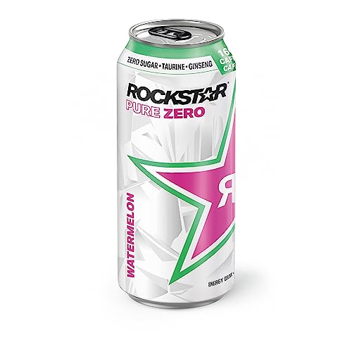 Rockstar Energy Drink, Pure Zero Watermelon, 473ml cans, 12 pack - Image 3