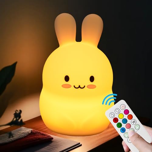 Xinjinhju Luz nocturna de conejo para habitación