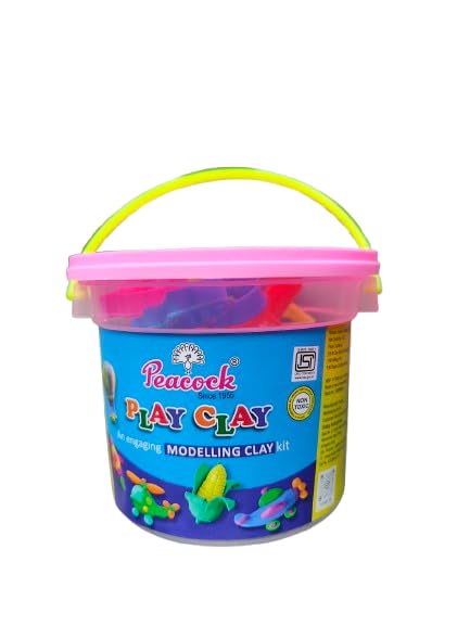 Peacock Clay Bucket for Kids, 300 GMS | Clay Toy for Kids | Non-Toxic | Clay Set for Kids | Modelling Clay for Kids | Creative Art & Crafts | Gifts for Kids |-picture-19