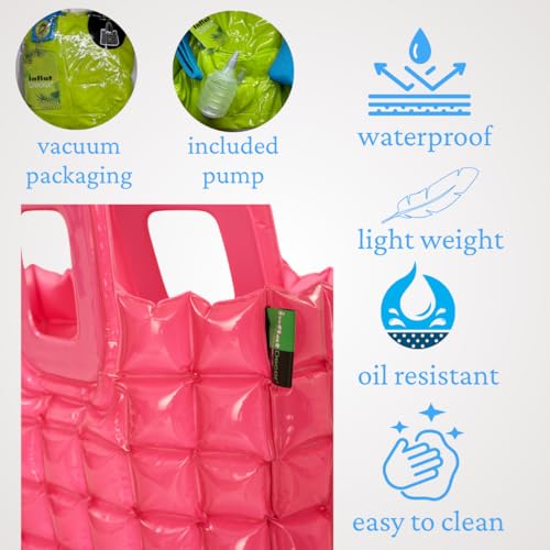 InflatDecor Inflatable Beach Tote Bag – Lightweight Waterproof Travel Bag, Foldable & Easy to Clean, Bold Design4