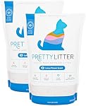 PrettyLitter Health Surveillance du chat Litter (Fleur de Lotus, non emboîtante) & Faible suivi, changement de couleur Silica Gel Cristaux, Contrôle avancé de l'odeur — 6 Lbs, 2-Pack (Jusqu'à 2 Offre mensuelle)