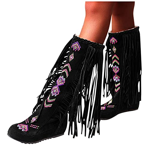 Bottes en cuir classiques femmes style rétro militaire à plateforme - 5