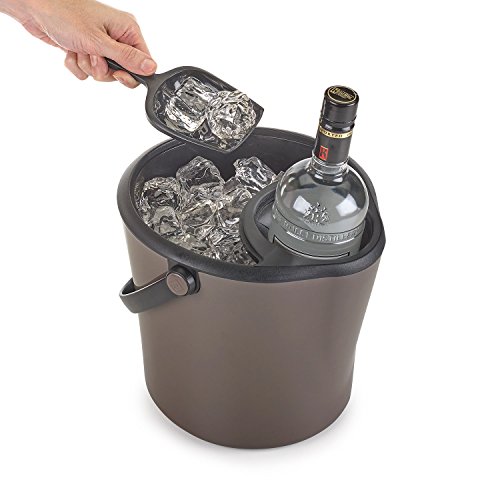 Polder Chill Station – Combined Ice Bucket And Bottle Chiller, Separate Cooling Sleeve Keeps Bottle Chilled And Ice Pure, Double Wall Insulated, Ice Scoop Included (Kth-260-76) #TOP2