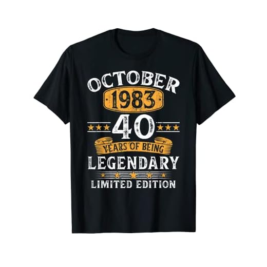 Nacido En Octubre 1983 Vintage 40 Años Regalo Hombre Camiseta