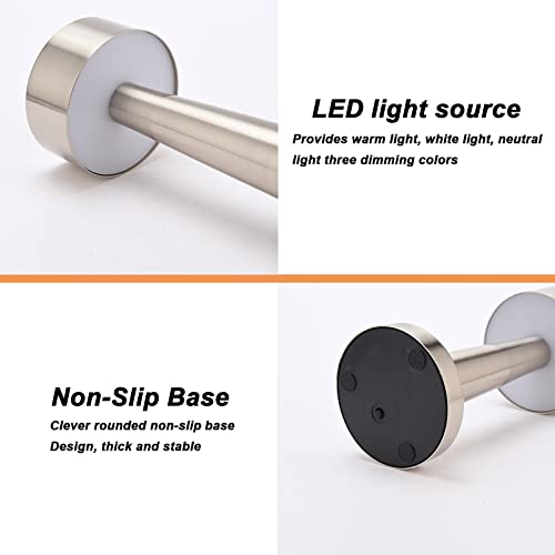 FROATS Luminária de mesa sem fio dourada recarregável portátil lâmpada de mesa lâmpada de mesa USB l