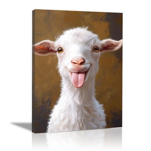 Impression mouton joueur tableau abstrait encadré blanc 40x60cm