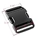 Gourd Plastic Clasp Side Release Buckle 2 Inches Webbing Strap Black, 2 Pairs