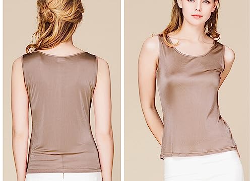 2 Pack Women Pure Silk Top Vest Shirt Summer Tank Top Sport Yoga Sleeveless T Shirt Underwear Breathable4