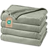 PHF Kuscheldecke Flauschig Fleecedecke 150x200cm - Oeko-Tex Weich Warm Wohndecke, 1PC Decke Blanket für Couch Sofa Bett, Tagesdecken & Kuscheldecken, Sofa überwurfdecke, Seegras