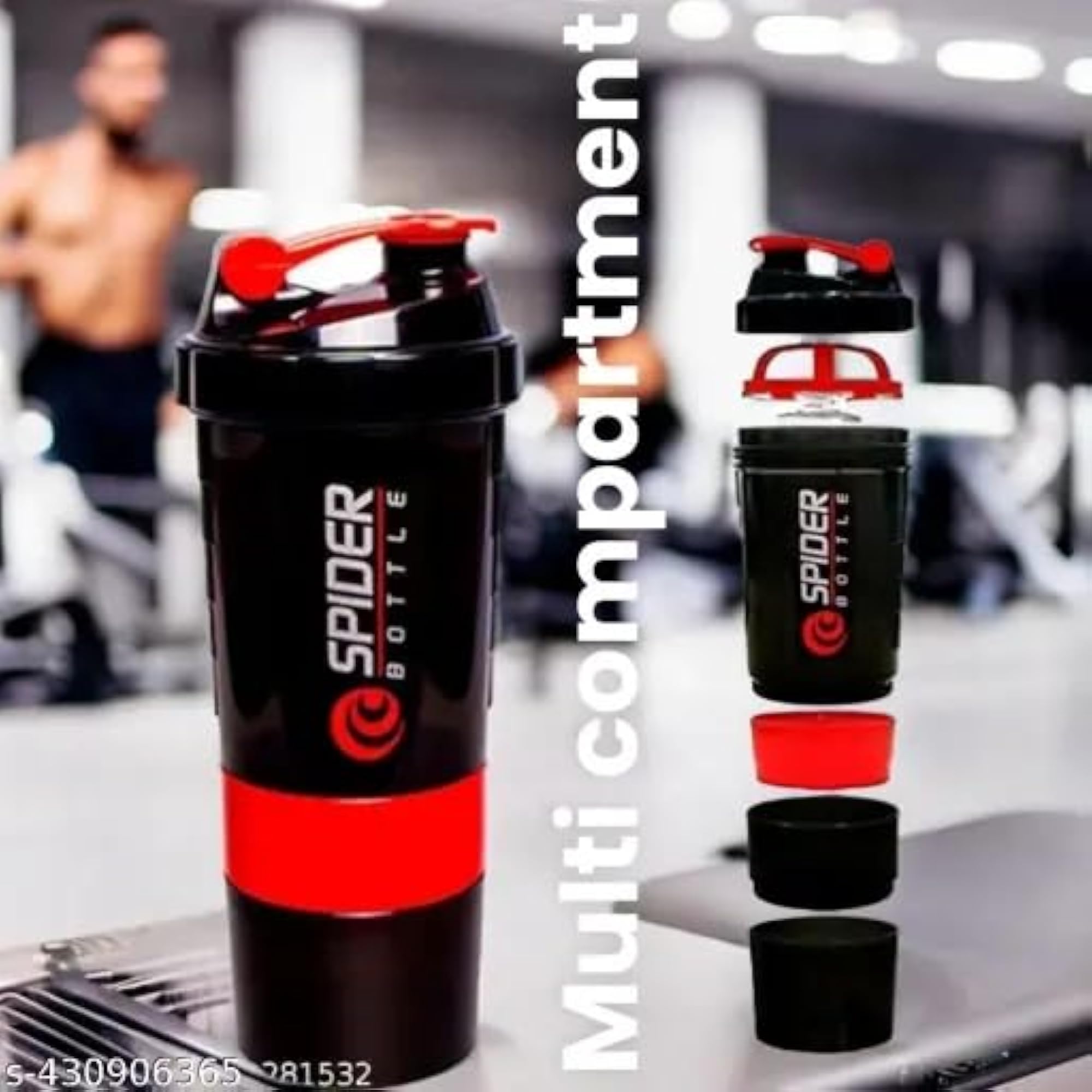 Gym Bag Set with Protein Shaker, Hand Grip, Wrist Wraps