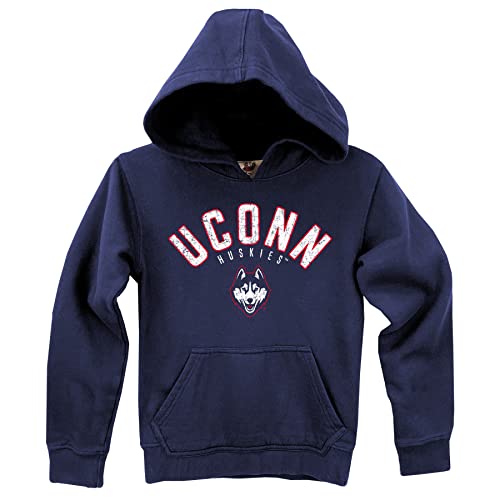 Wes and Willy NCAA Kids Fleece Hoodie UCONN Huskies L Midnight