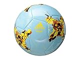 adidas Performance Confederations Cup Glider Soccer Ball, Ice Blue/Shock Yellow/Tactile Orange, Size 5