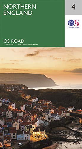 Northern England Road Map | Lake District & Yorkshire Dales | Ordnance Survey | OS Road Map 4 | Drive England | Scenic Routes | Beaches | Maps | Adventure: OS Roadmap sheet 4