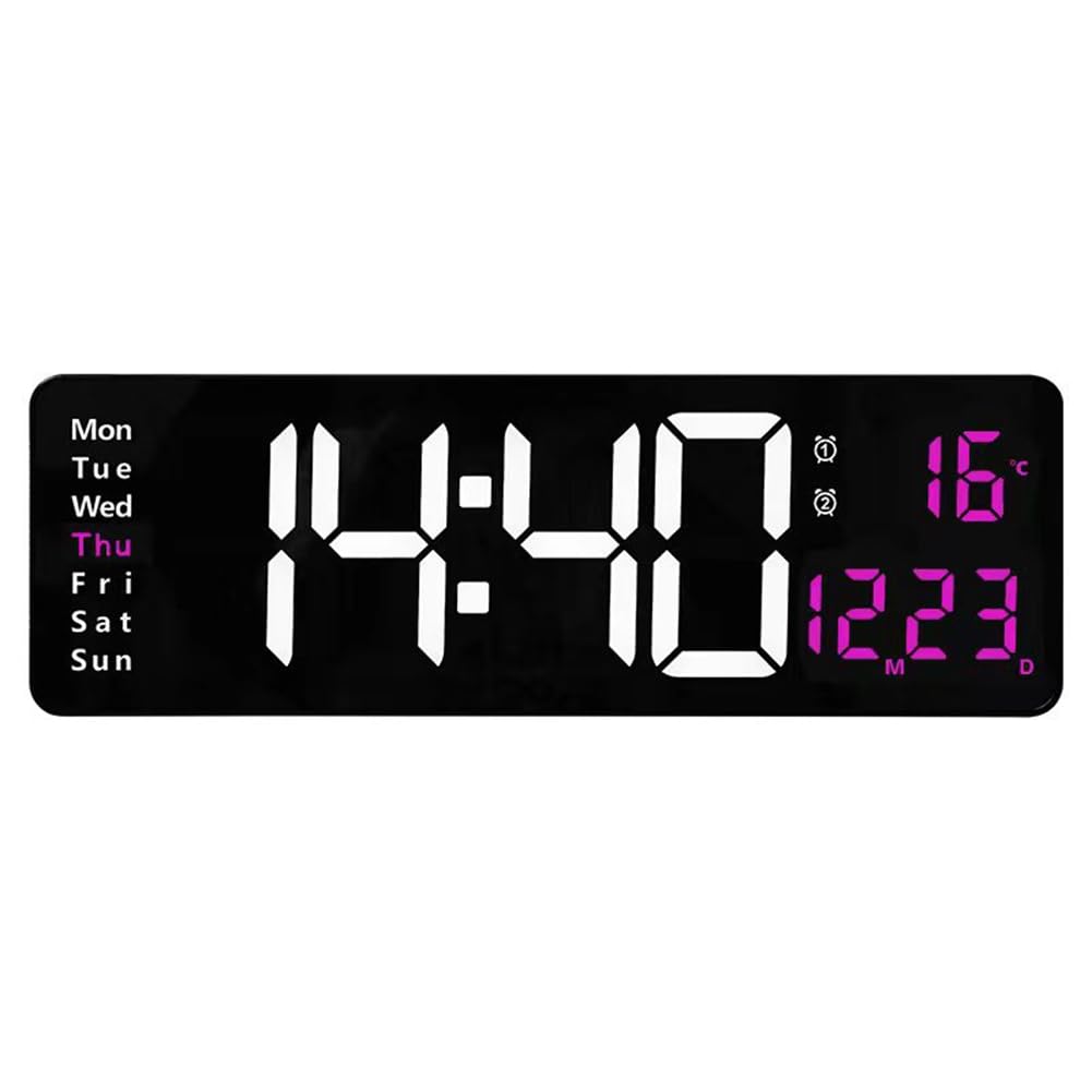 Horloge numérique murale RVB pour illuminer vos réveils en douceur dans la chambre