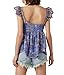 Free People Nala Printed Babydoll Cobalt Combo MD (Women's 8-10)
