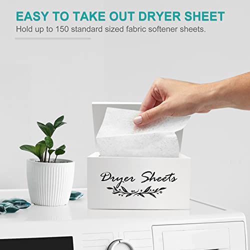 Dryer-Sheet-Holder-with-Hinged-Lid-for-Laundry-Room-Farmhouse-DecorWooden-Dryer-Sheet-Container-DispenserFabric-Softener-Sheets-Organization-and-Storage-for-Home-Decor-1PK Dryer Sheet Holder with Hinged Lid for Laundry Room Farmhouse DecorWooden Dryer Sheet Container DispenserFabric Softener Sheets Organization and Storage for Home Decor 1PK