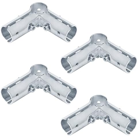 Fanmao 4 Sets 90 Degree Pipe Clamp Connector for 1" EMT Structural Pipe Fitting, 3/32" Thick Cover