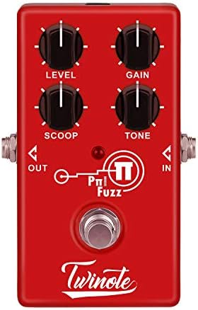 Twinote Guitar Pedal Pπ FUZZ Analog Modern Fuzz Guitar Effect Pedal Processsor Full Metal Shell for Electric Guitar, Exclude Power Adapter