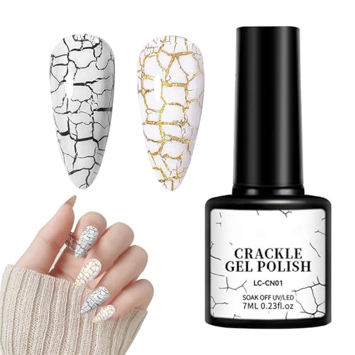 Crackle Nail Polish,High Pigment Crackle Nail Polish | Fingernail Decorations, Gathering Supplies for Home, Holiday, Prom, Dating