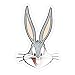 Spreadshirt Looney Tunes Bugs Bunny Vintage Autocollant, Taille Unique, Brillant Transparent