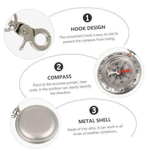 Brújula de bolsillo Zerodeko de aleación de zinc miniatura 7