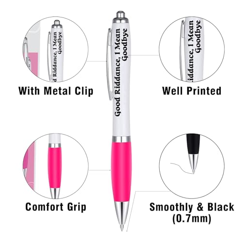 Funny Rude New Job Gifts With Card, Good Luck In Your New Job, Leaving Presents Goodbye Pen Gifts For Work Colleagues — photo 2