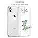 Unov Case Compatible with iPhone Xs iPhone X Case Clear with Design Slim Protective Soft TPU Bumper Embossed Pattern Protective 5.8 Inch (Dinosaur)