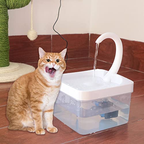 Fuente de agua eléctrica para gatos con luz LED miniatura 4