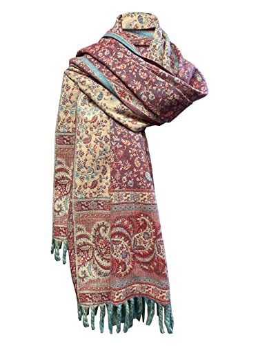 Luxury Fashion Dusty Purple Floral Scarf Luxury Premium Quality Handmade Fashion Scar Made Of Yak Wool Shawl Blanket Stole Unisex Travel Wrap Meditation Soft Gift For Her #TOP7
