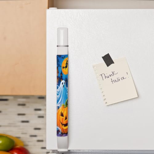Image of Halloween Refrigerator Door Handle Covers Set of 2 Fridge Door Handle Decor | Spooky Moon Washable Dishwasher Mocrowave Oven Protector Handle Cover Keep Your Kitchen Appliance Clean