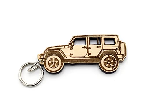 Llavero de madera Wrangler JKU Jeep® el regalo para fans de 4x4
