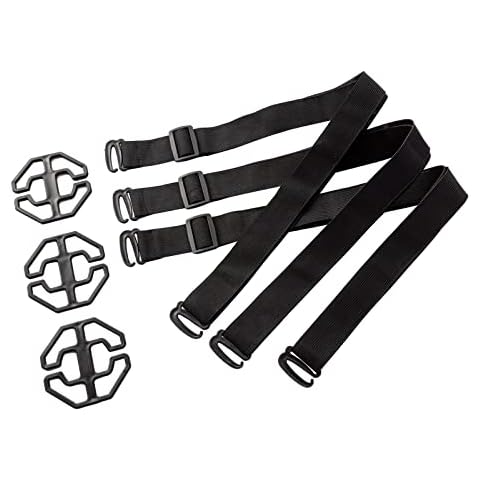 Genina 3 Pack Adjustable Elastic Straps Adjustable Bands for Recliner Sofa Covers 3 Seater Recliner Loveseat Chair Cover, Black Cover