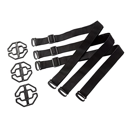 Genina 3 Pack Adjustable Elastic Straps for Recliner Sofa Covers, Black