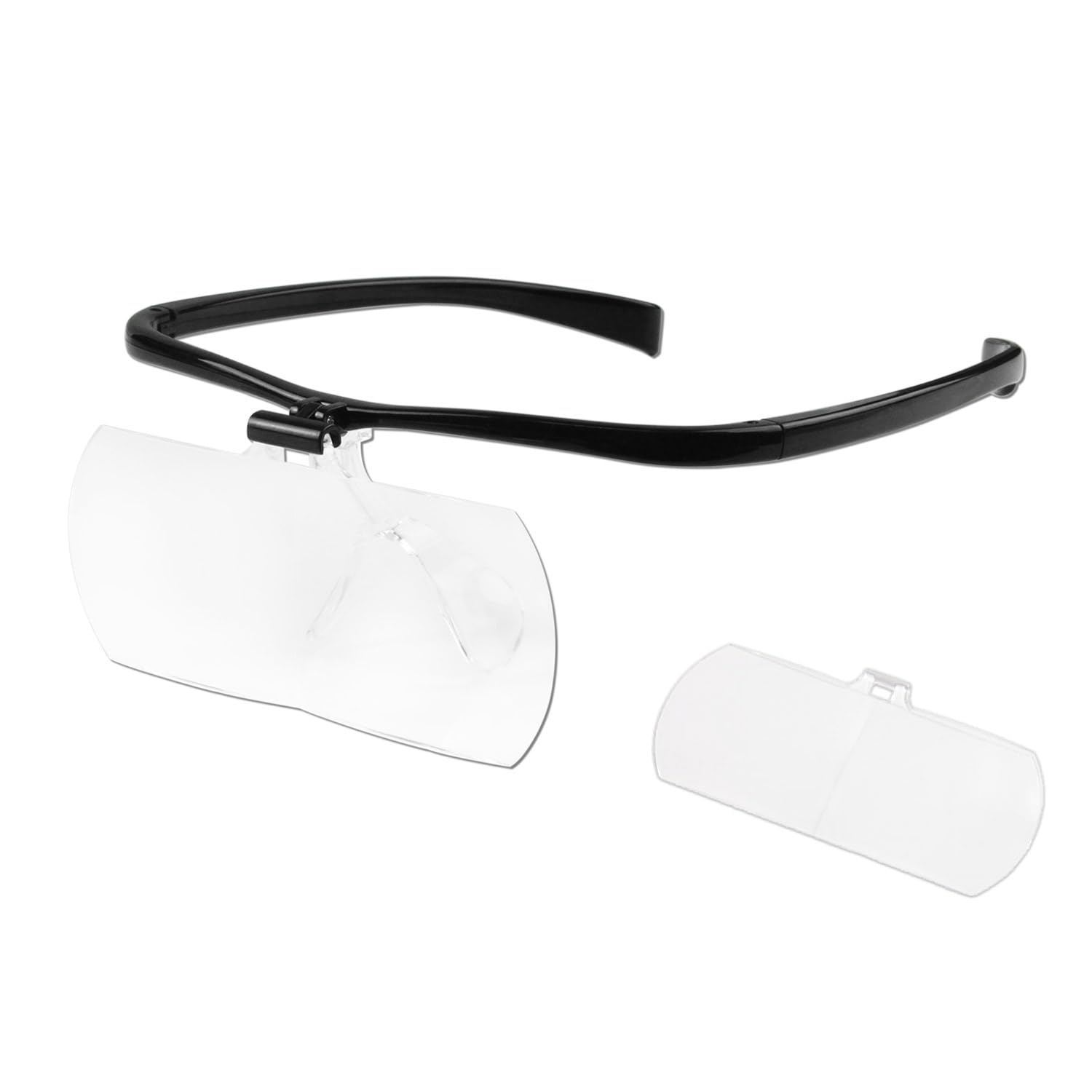 HWATANG I.L.K. - Lupa de 1,6 x y 2 x 110 x 45 mm, manos libres, montaje de lupa para dentista, dos lentes (negro)