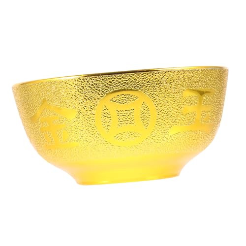 OUNONA Ciotola Buddista Multifunzione in Plastica Dorata, Ciotola Per Offerte e Cibo Rituale Resistente All'usura, Accessorio Decorativo Per Tempio e Uso Domestico
