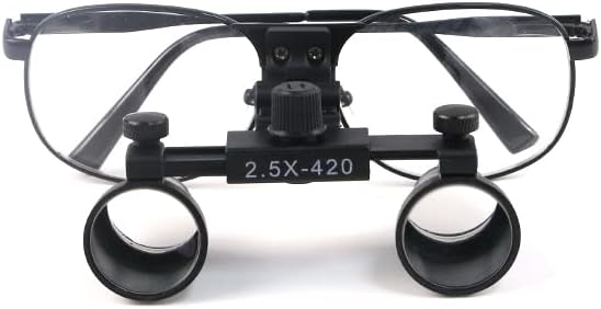2.5X Loupe Binocular Magnifier Loupes with Metal Frame