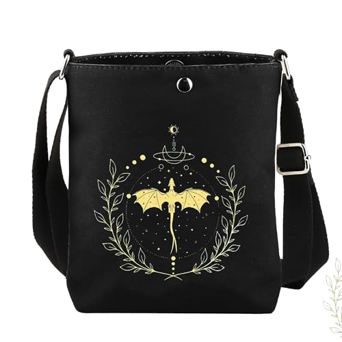 CMNIM Dragon Books Merch Gift Bookk Lover Crossbody Bag Fantasy Books Series Gifts for Rider Fans