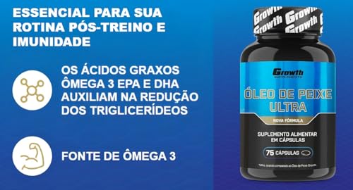 Óleo de Peixe Ultra - Ômega 3 (75 Softgel) - Growth