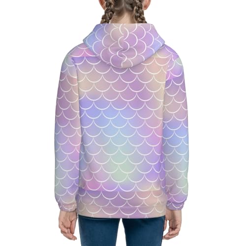 Fish Scale1 Kids Pullover Hoodies Boys Sweatshirts Girls Athletic Clothes with Pocket4