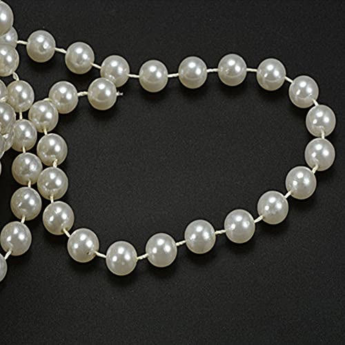 Corda de pérolas, 10m ABS corda de imitação de contas 4mm Falsas pérolas de pérolas de rolo de pérol