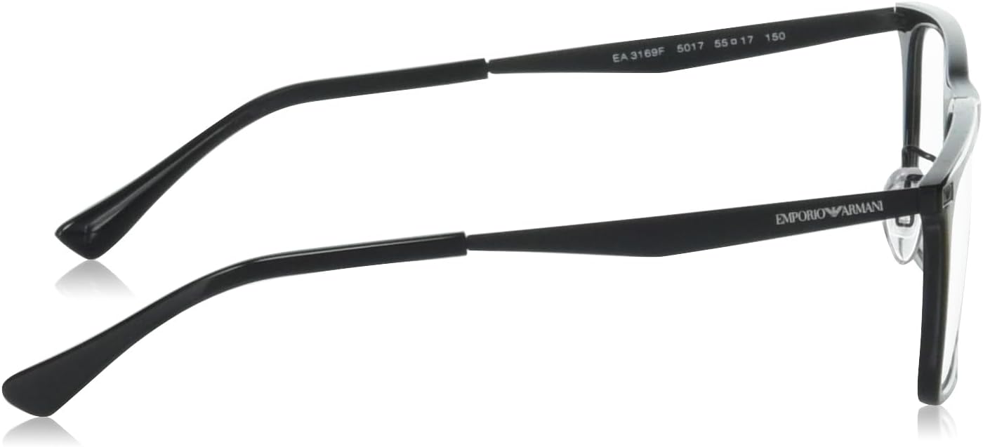 Emporio Armani mens Ea3169f Low Bridge Fit Rectangular Prescription Eyewear Frames