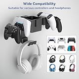 KDD Controller Wall Mount & Headset Holder, Universal Gaming Organizer Stand with Storage Box, Headphone Hook for Xbox Series X/S, PS4, PS5, Switch, Steam, Gaming Accessories for Desk - Image 4