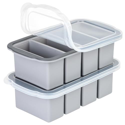 1&1/2-Cup Extra Large Silicone Freezing Tray with Silicone Lid, Soup